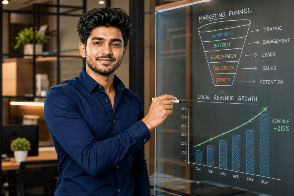 digital marketing expert creating targeted local ads