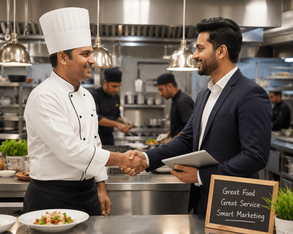 Mobile view of a hospitality marketing firm strategy in action