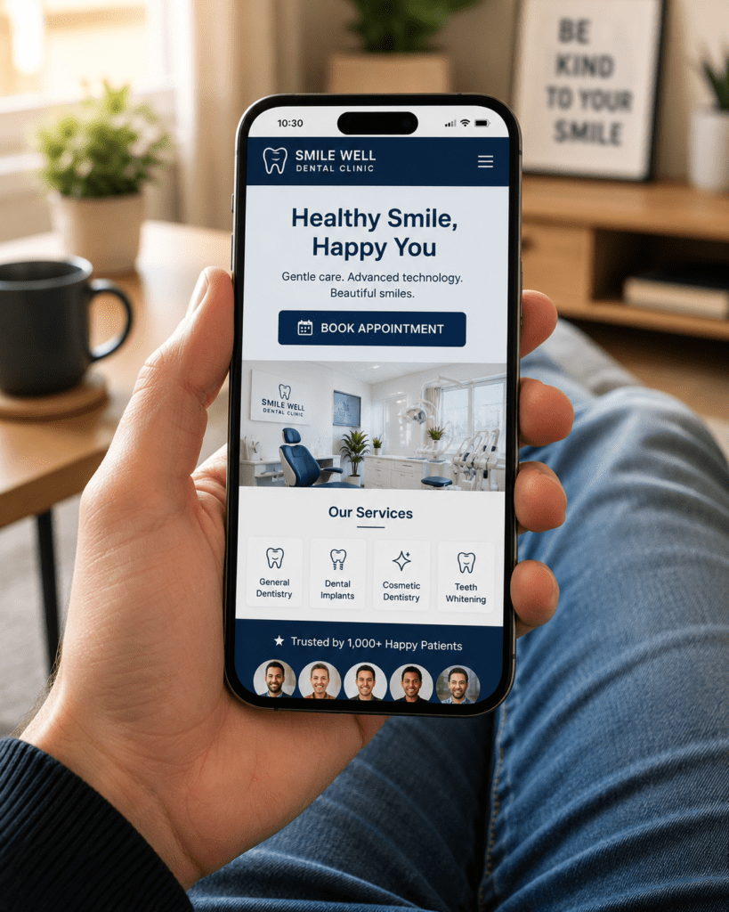 Mobile SEO for dental clinics increasing patient appointments