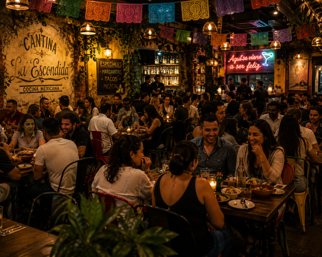 Walk in customers visiting a cantina found through local search results