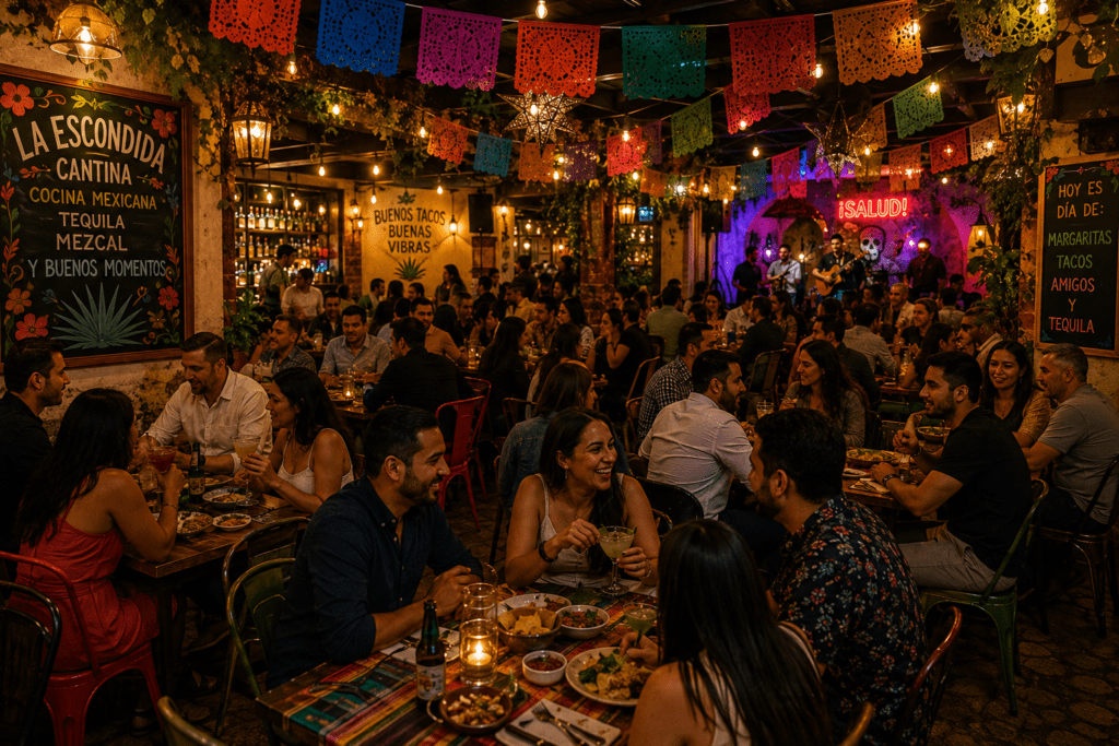 Walk in customers visiting a cantina found through local search results
